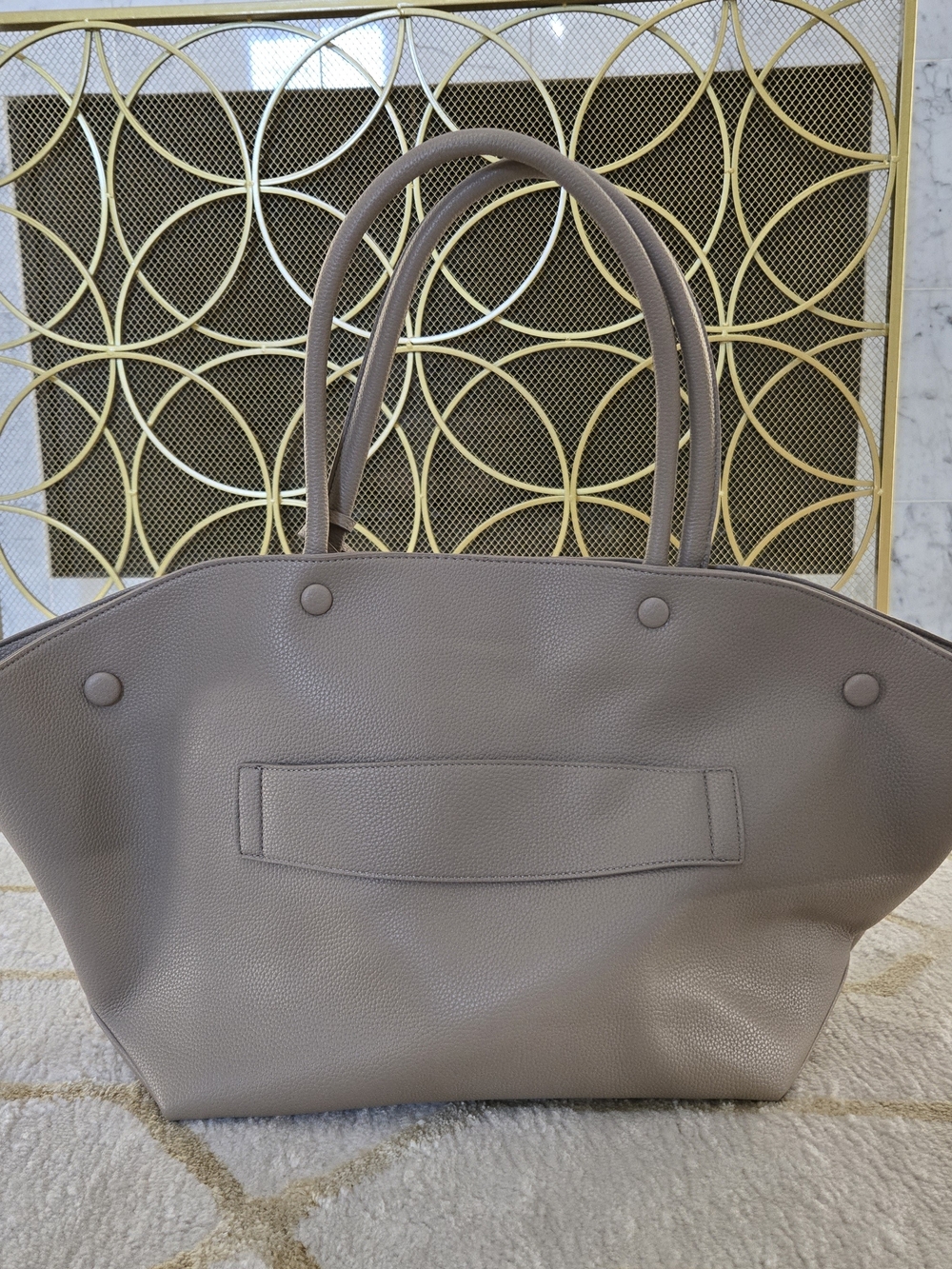 Newbella Marella Taupe Faux Leather Tote Bag - Picture 2 of 8